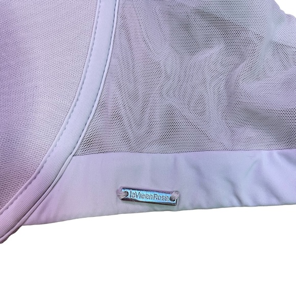 La Vie En Rose Pink Embroidered Lace Thinly Padded Bra NWOT Size 38DD - Picture 4 of 11